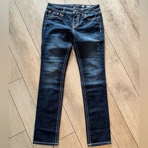 Miss Me Dark Blue Straight Leg Jeans